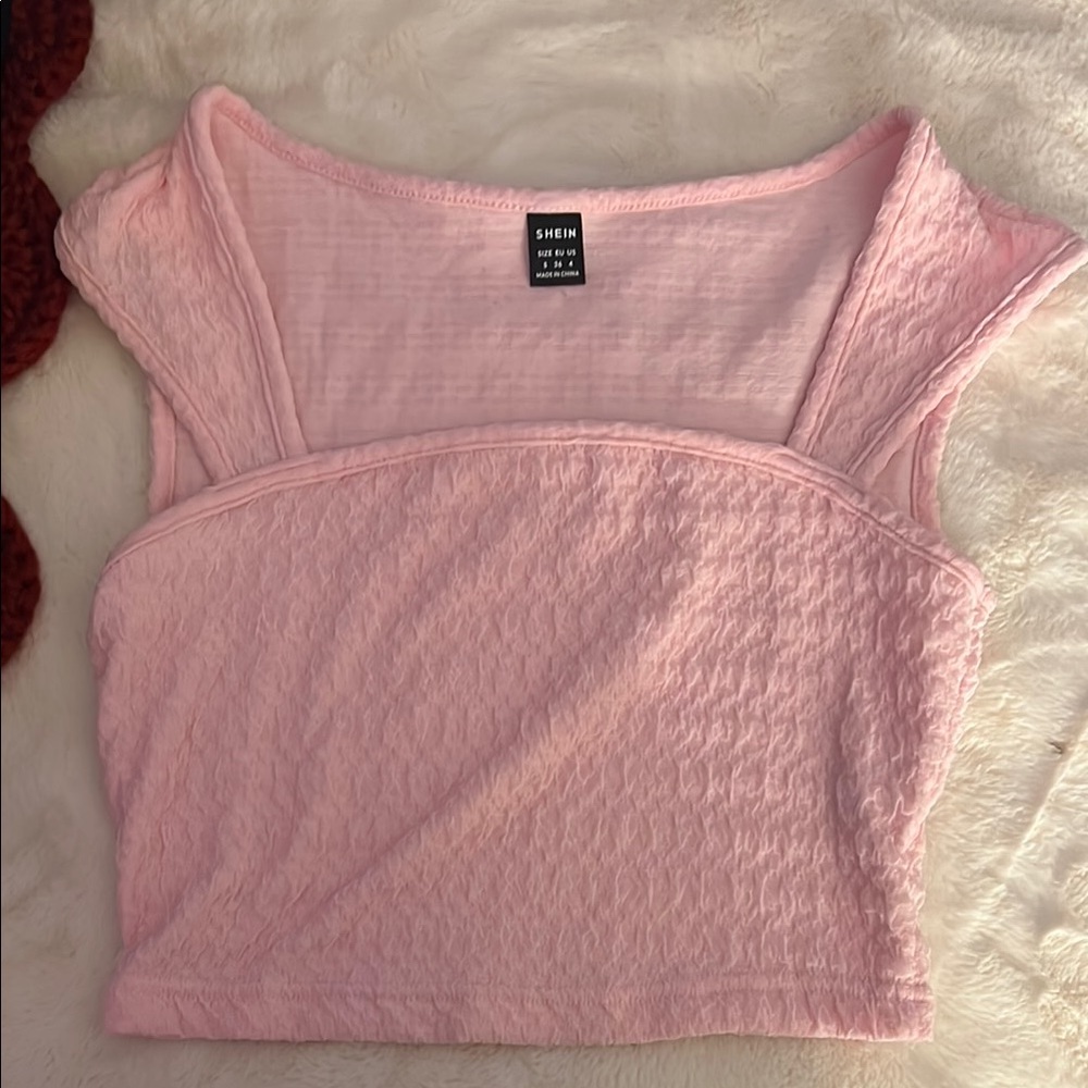 SHEIN Pink Textured Women's Top